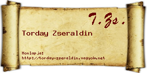 Torday Zseraldin névjegykártya